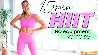 15 MIN HOME HIIT WORKOUT // No Equipment, No Noise, No Impact