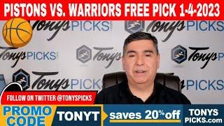 Detroit Pistons vs. Golden St Warriors 1/4/2023 FREE NBA Picks and Prediction on NBA Betting Tips