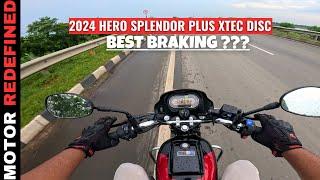 2024 Hero Splendor Plus Xtec Disc Ride Review | Braking Improved ??