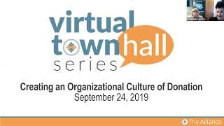 Virtual Town Hall Series: Creating an Organizational Culture of Donation