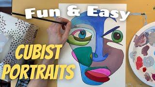 How to Draw and Paint Picasso Faces | Cubist Portraits