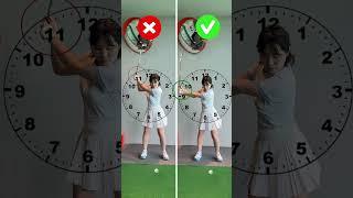 상체 회전 없이 팔로만 드는 백스윙/ 올바른 몸통 스윙 체크!  #golf #golfswing #골프스윙 #골프#조지현프로 #백스윙