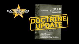 Doctrine Update, FM 3-16: The Army in Multinational Operations - 2024