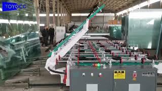 Fully automatic glass cutting line for loading, transporting, and cutting!