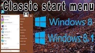 How to enable windows 7 old start menu in windows 8.1