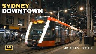 Sydney Australia Walking Tour | Downtown Evening Stroll | Closed Captions | 4k