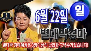 "6월 22일 일요경마예상" 별대박 분석방송