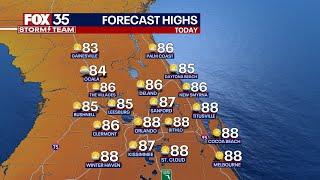 Sunshine prevails with afternoon highs in the 80s across Central Florida