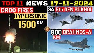 Indian Defence Updates : India Tests Hypersonic Missile,5th Gen Super Sukhoi,800 Km Brahmos ALCM