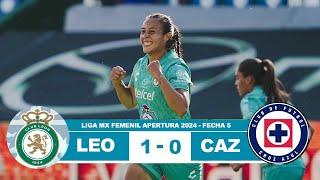 Leon Femenil vs Cruz Azul 1-0 Resumen Goles 2024