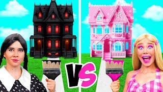 Wednesday vs Barbie Ένα Χρωματιστό Σπίτι Challenge BaRaDa Best