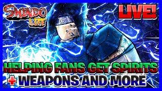 Shindo Life LIVE | Helping Fans Get Jins (Tailed Spirits) Controls and Modes and Weapons + MORE!