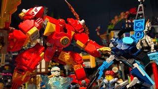 LEGO Ninjago Dragons Rising Kai’s Elemental Fire Mech Set stopmotion   