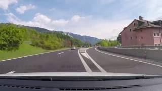 Driving in Switzerland / Lausanne - Montreux - Villeneuve