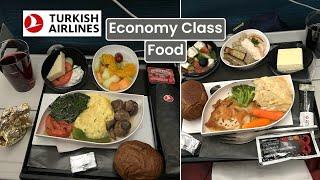 Economy Class flight food in Turkish Airline from Miami to Istanbul