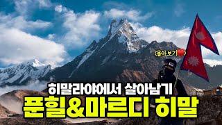 [4K] 왕초보의 8일 네팔 히말라야 등반 대탐험, 푼힐 & 마르디히말 몰아보기️