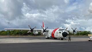 Flying Over Hawaii in Coast Guard C-130
