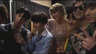 Taylor Swift met BTS backstage # billboard music awards