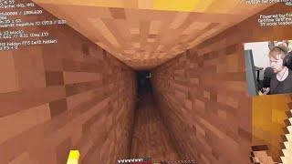 a zombie made this tunnel in Minecraft. . .