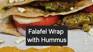 Homemade Falafel Wrap with Jalapeno Hummus | Healthy & Delicious Mediterranean Recipe