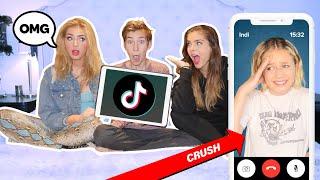 My SISTER Reacts To My COUPLES TIK TOKS **Try Not To Cringe CHALLENGE**| Sawyer Sharbino