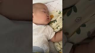 Cute Baby Biting The Quilt To Fall Asleep #baby #brotherheart #cute #babybrother #funny