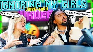 I IGNORE MY GIRLFRIENDS DRIVE-THRU ORDER (CHALLENGE) !!  *SHE GOES CRAZY* | The Family Project