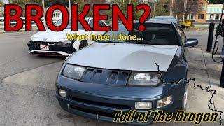 we broke my 300zx. Tail of the Dragon vlog + HUGE announcement!!!