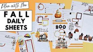 PLAN WITH ME | FALL DAILY SHEETS | PLANYTHING & HAPPY PLANNER