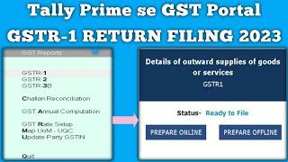 GST Return Filing 2023 | Tally Prime me GST Report kaise generate kar ke Return upload karenge |