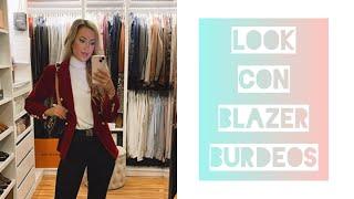 Idea de look con blazer burdeos | Lidia Siori