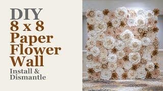 How to Set up and Dismantle a Paper Flower Backdrop | DIY Paper Flower Wall backdrop