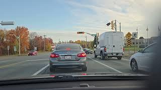 Beautiful Fall Colors, Moncton, NB - Driving from Riverview to Costco, Oct. 21 2024