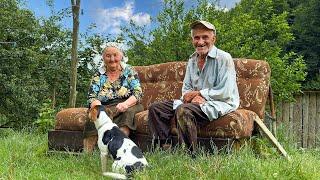 Secret of the happy old age of an elderly couple in a mountain village far from civilization