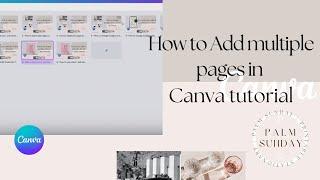 How to Add multiple pages in Canva Tutorial