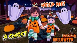  Roblox Halloween Story  Lucy encountered a Ghost in the Pumpkin Patch  Roblox Brookhaven