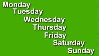 Learn The Days Of The Week In English -  Speak English, Learn English,