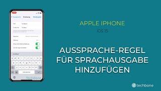 Aussprache-Regel für Sprachausgabe hinzufügen - Apple iPhone [iOS 15]