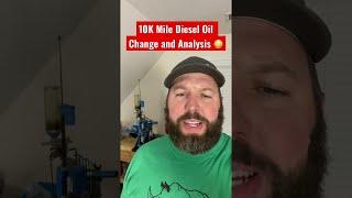 Is Black Engine Oil Bad? 10,000 Mile Oil Change and Analysis! #engineoil #oilchange #diesel