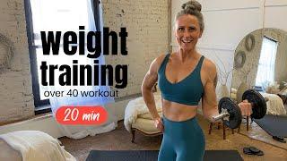 Weight training workout over 40 female FULL BODY 20min FB7