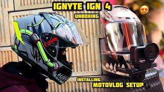 BEST HELMET UNDER 4000 | Ignyte IGN - 4 Unboxing And Review | Best Motovlogging Setup