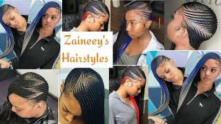 2021 Best Lemonade braids : African cornrows designs 2021 for every Lady's hair/ Amazing side braids