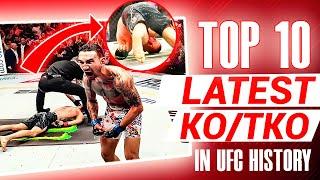 Top 10 Latest KO/TKO Stoppages in UFC History: Jaw-Dropping Finishes with Seconds to Spare!