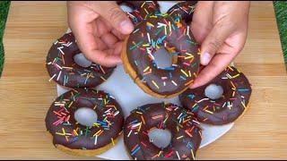 Donas caseras facil de preparar en casa y con pocos ingredientes.