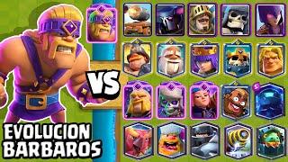 NUEVA EVOLUCION de BARBAROS vs TODAS LAS CARTAS | NUEVA CARTA | DESAFIO de CLASH ROYALE