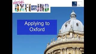 Applying to Oxford