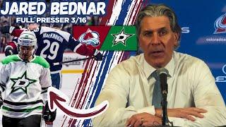 Jared Bednar on Mikko return and the 4-3 OT win v Stars: Full Press Conference