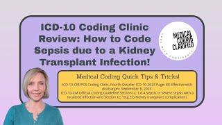 How to Code Sepsis due to Kidney Transplant Infection!