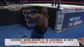 CMLL - MATCH RELÁMPAGO / STUKA JR.   VS  FLIP GORDON / ARENA MÉXICO / 27-12-24