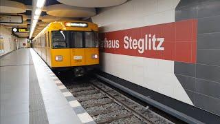 U-Bahn Berlin Mitfahrt im F90 auf der U9 von Osloer Straße nach Rathaus Steglitz